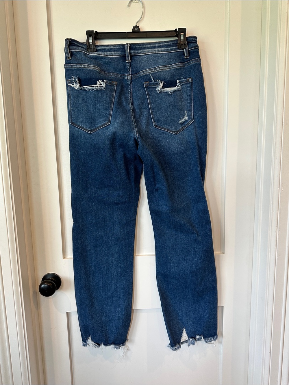Flying Monkey Women's Dark Blue Distressed Boyfriend Jeans